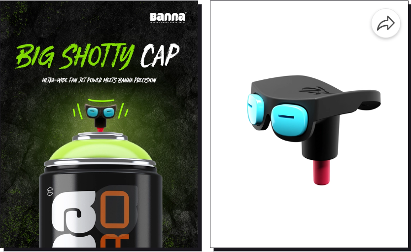 Nightquill Big Shotty Cap (Version 2) – Ultra-Wide Fan Jet Cap for Low-Medium Pressure Cans